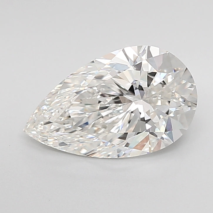2.05 Carat Pear Shaped, Ideal Cut, F Color, VVS2 Clarity, IGI Certified Lab Grown Diamond