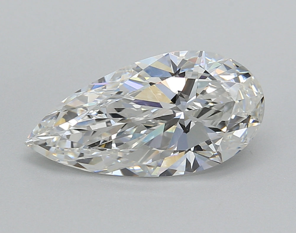 2.02 Carat Pear Shaped, Ideal Cut, F Color, VVS2 Clarity, IGI Certified Lab Grown Diamond