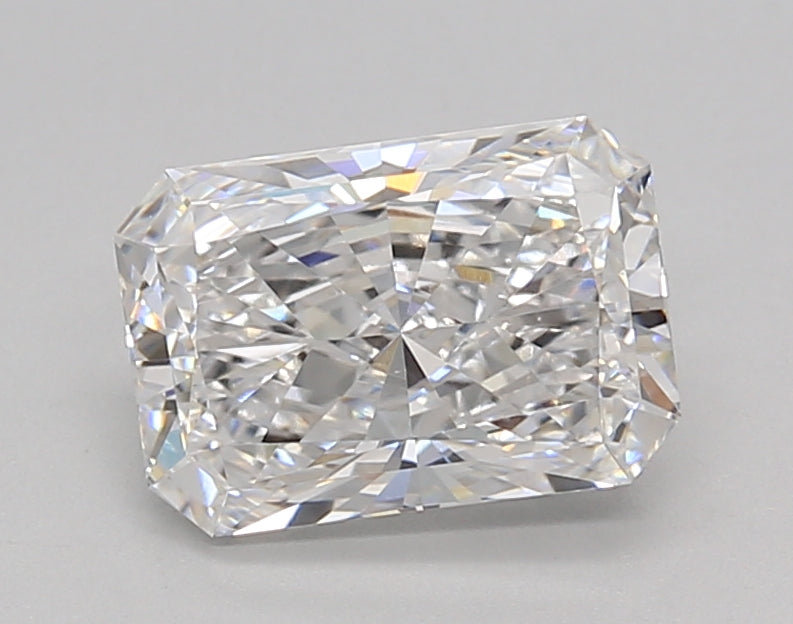 1.52 Carat Radiant Shaped, Ideal Cut, D Color, VVS2 Clarity, IGI Certified Lab Grown Diamond