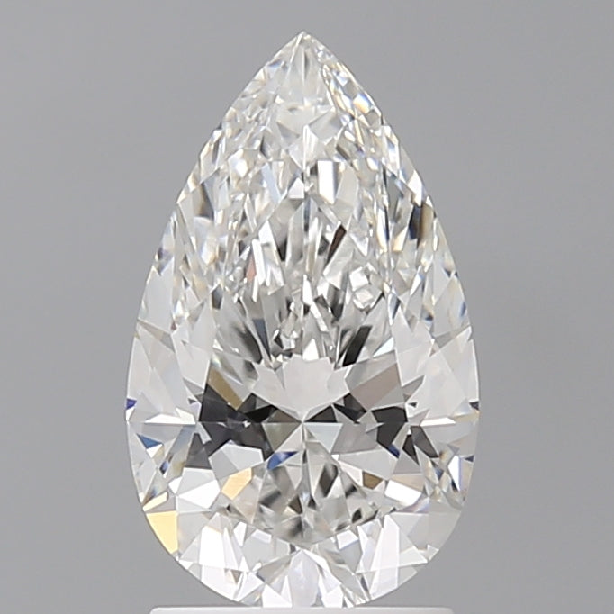 2.03 Carat Pear Shaped, Ideal Cut, F Color, VVS2 Clarity, IGI Certified Lab Grown Diamond