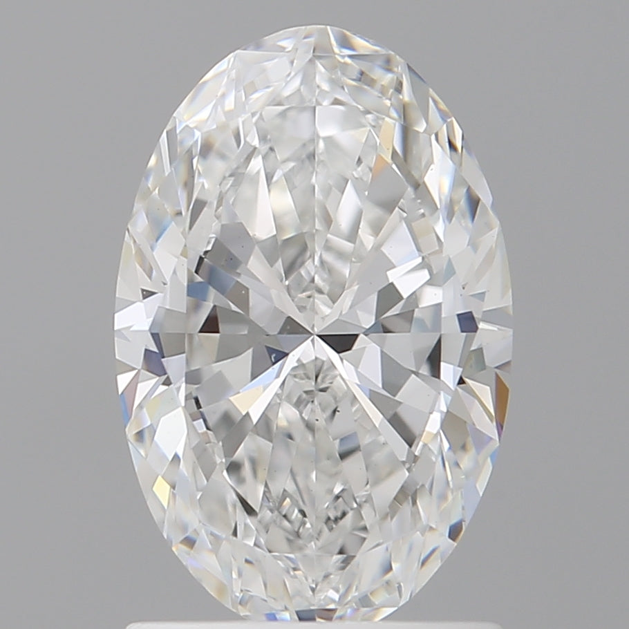 1.50 Carat Oval Shaped, Excellent Cut, E Color, VVS2 Clarity, IGI Certified Lab Grown Diamond