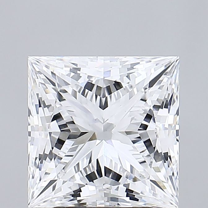 3.55 Carat Princess Shaped, Ideal Cut, D Color, VS1 Clarity, IGI Certified Lab Grown Diamond