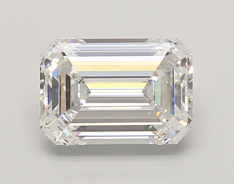 2.01 Carat Emerald Shaped, Ideal Cut, E Color, VVS2 Clarity, IGI Certified Lab Grown Diamond