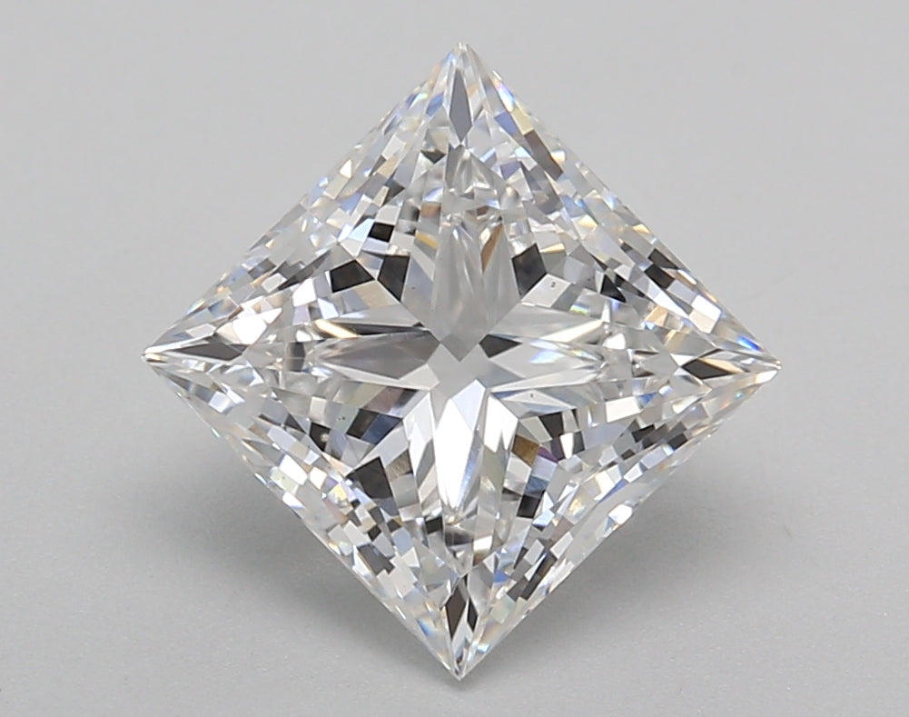 3.02 Carat Princess Shaped, Excellent Cut, E Color, VS1 Clarity, IGI Certified Lab Grown Diamond