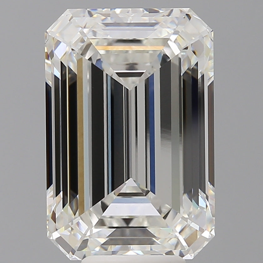 8.53 Carat Emerald Shaped, Ideal Cut, F Color, VVS2 Clarity, IGI Certified Lab Grown Diamond