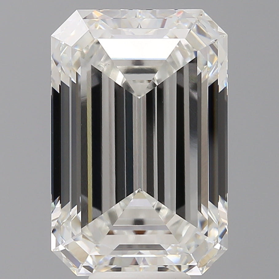 10.59 Carat Emerald Shaped, Ideal Cut, F Color, VVS2 Clarity, IGI Certified Lab Grown Diamond