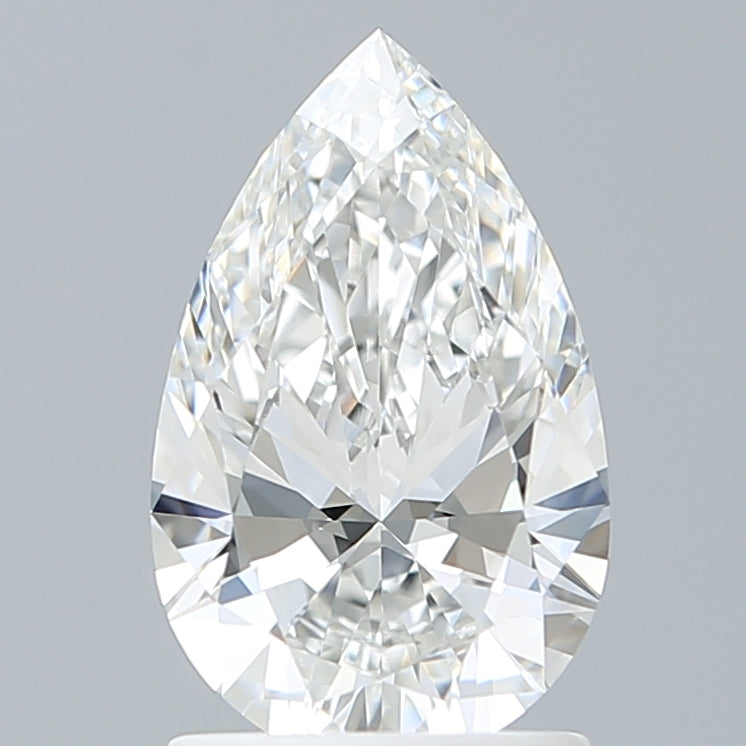 1.50 Carat Pear Shaped, Ideal Cut, F Color, VVS2 Clarity, IGI Certified Lab Grown Diamond