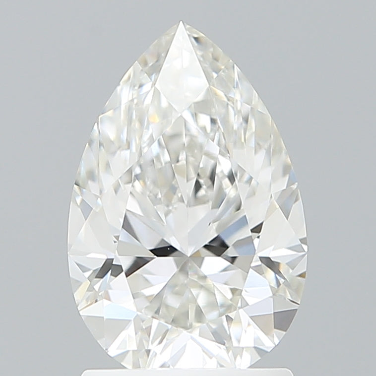 1.75 Carat Pear Shaped, Ideal Cut, F Color, VVS2 Clarity, IGI Certified Lab Grown Diamond
