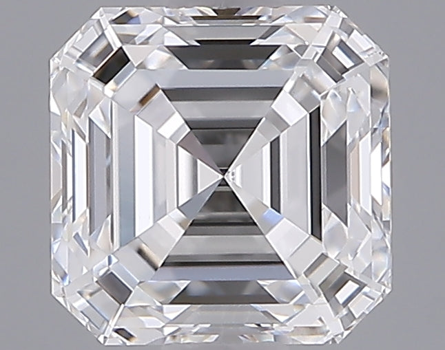 1.54 Carat Asscher Shaped, Ideal Cut, D Color, VVS2 Clarity, IGI Certified Lab Grown Diamond
