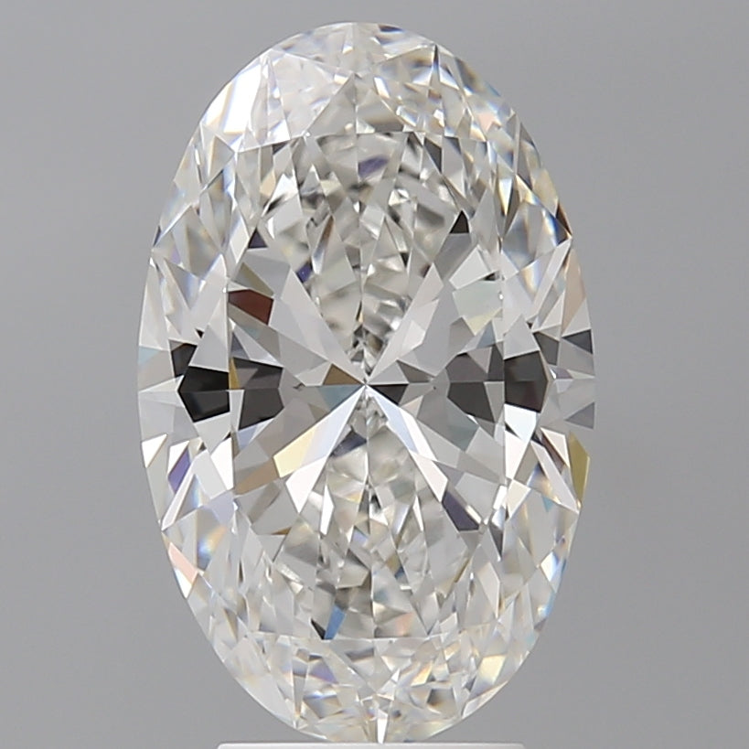 4.10 Carat Oval Shaped, Ideal Cut, F Color, VVS2 Clarity, IGI Certified Lab Grown Diamond