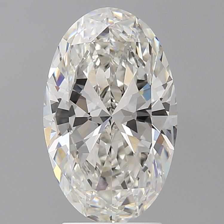 3.10 Carat Oval Shaped, Ideal Cut, G Color, VVS2 Clarity, IGI Certified Lab Grown Diamond