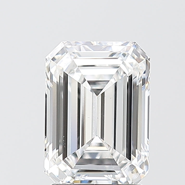 2.01 Carat Emerald Shaped, Ideal Cut, E Color, VS1 Clarity, IGI Certified Lab Grown Diamond