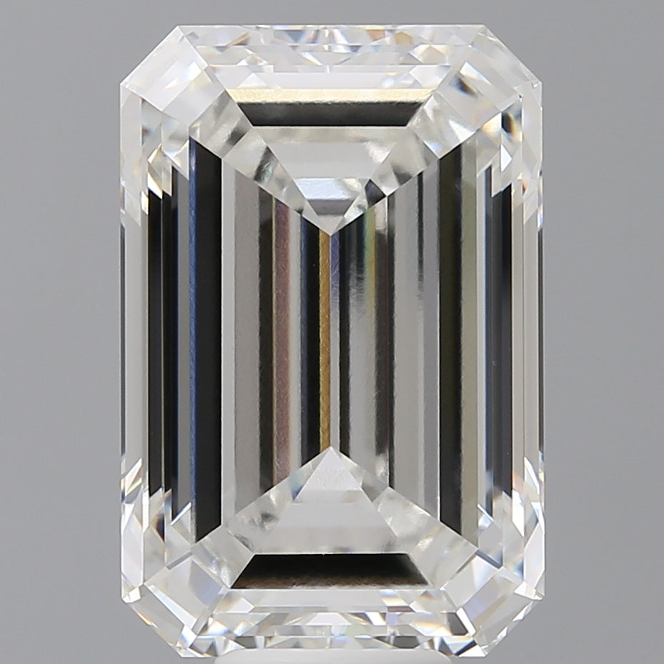 11.58 Carat Emerald Shaped, Ideal Cut, F Color, VVS2 Clarity, IGI Certified Lab Grown Diamond