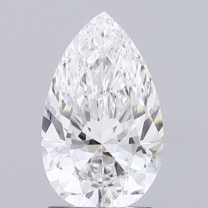 1.51 Carat Pear Shaped, Ideal Cut, E Color, VVS2 Clarity, IGI Certified Lab Grown Diamond
