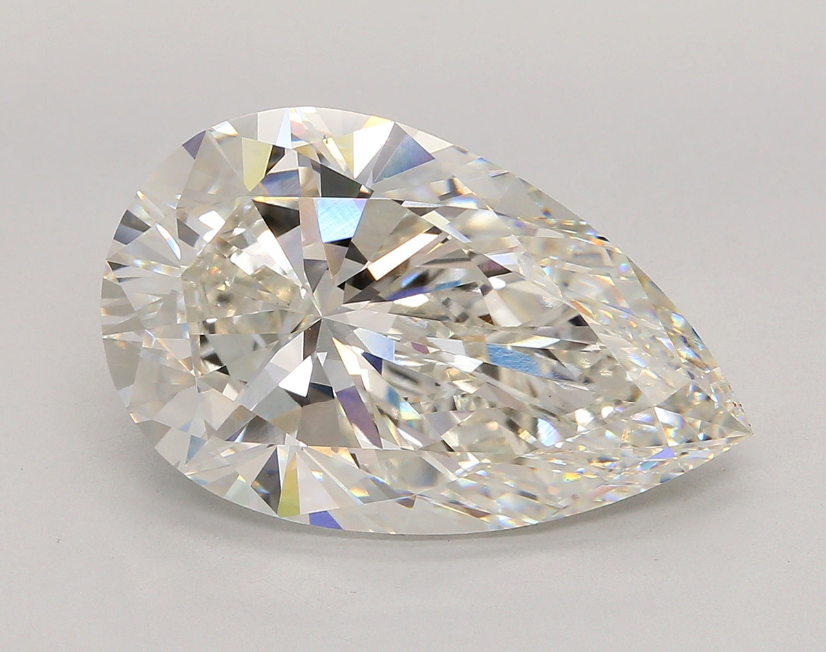 12.41 Carat Pear Shaped, Ideal Cut, G Color, VS1 Clarity, IGI Certified Lab Grown Diamond