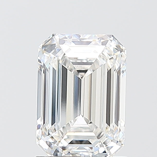 1.57 Carat Emerald Shaped, Ideal Cut, E Color, VS1 Clarity, IGI Certified Lab Grown Diamond