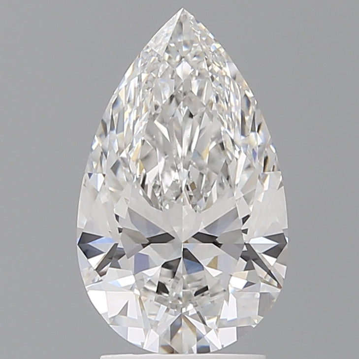 2.60 Carat Pear Shaped, Ideal Cut, E Color, VS1 Clarity, IGI Certified Lab Grown Diamond