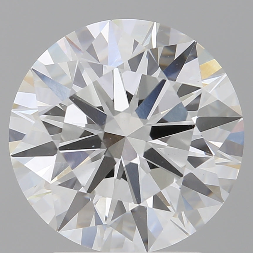 3.10 Carat Round Shaped, Ideal Cut, E Color, VVS2 Clarity, IGI Certified Lab Grown Diamond