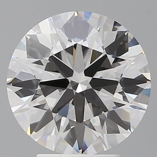 4.02 Carat Round Shaped, Excellent Cut, F Color, VVS2 Clarity, IGI Certified Lab Grown Diamond