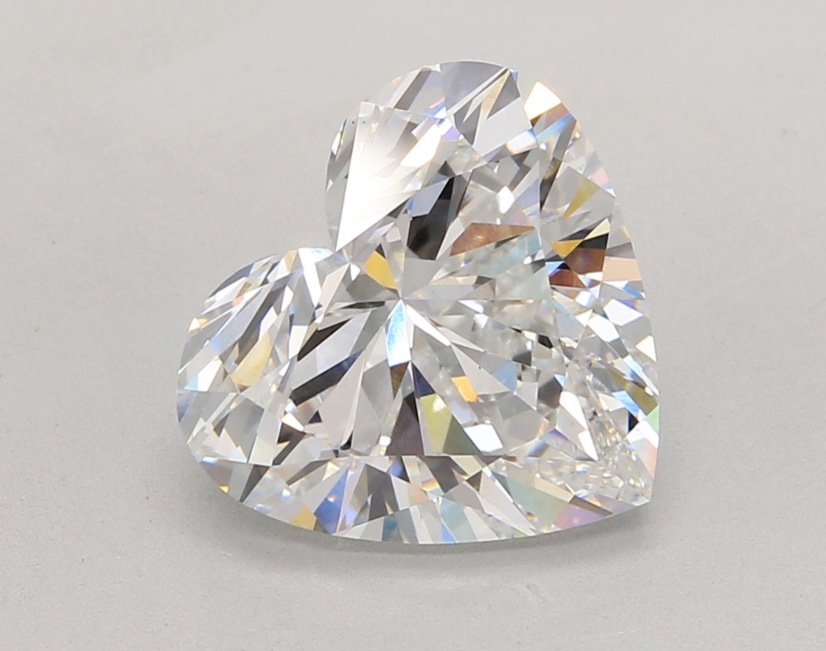 5.77 Carat Heart Shaped, Excellent Cut, D Color, VS1 Clarity, IGI Certified Lab Grown Diamond