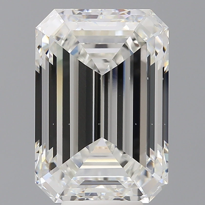 8.56 Carat Emerald Shaped, Ideal Cut, F Color, VS1 Clarity, IGI Certified Lab Grown Diamond
