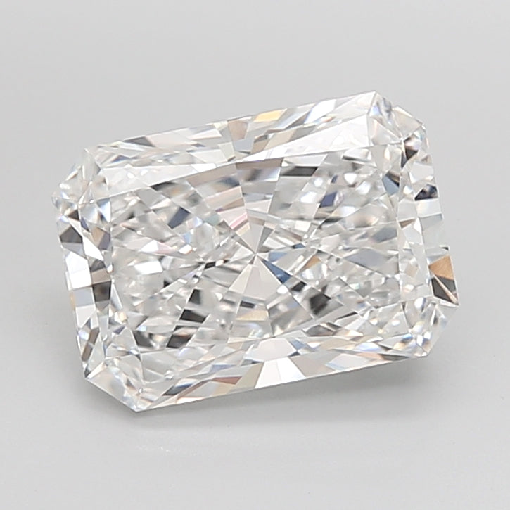 5.02 Carat Radiant Shaped, Ideal Cut, D Color, VVS2 Clarity, IGI Certified Lab Grown Diamond