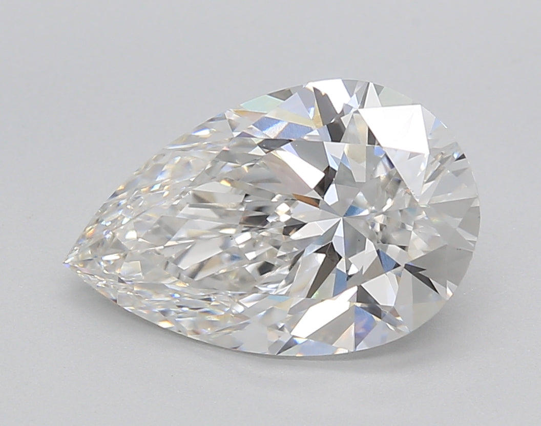 3.01 Carat Pear Shaped, Excellent Cut, E Color, VS1 Clarity, IGI Certified Lab Grown Diamond