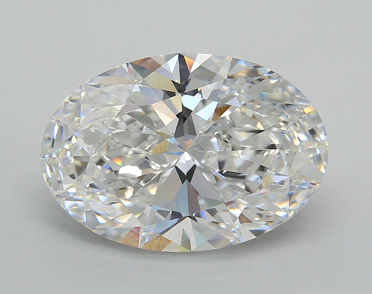 6.02 Carat Oval Shaped, Excellent Cut, E Color, VVS2 Clarity, IGI Certified Lab Grown Diamond