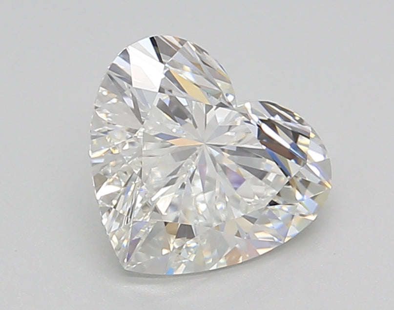 1.51 Carat Heart Shaped, Ideal Cut, G Color, VVS2 Clarity, GIA Certified Lab Grown Diamond