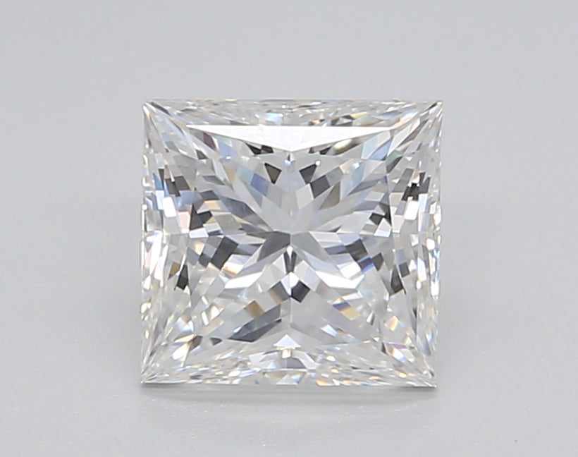 1.52 Carat Princess Shaped, Ideal Cut, E Color, VS1 Clarity, GIA Certified Lab Grown Diamond