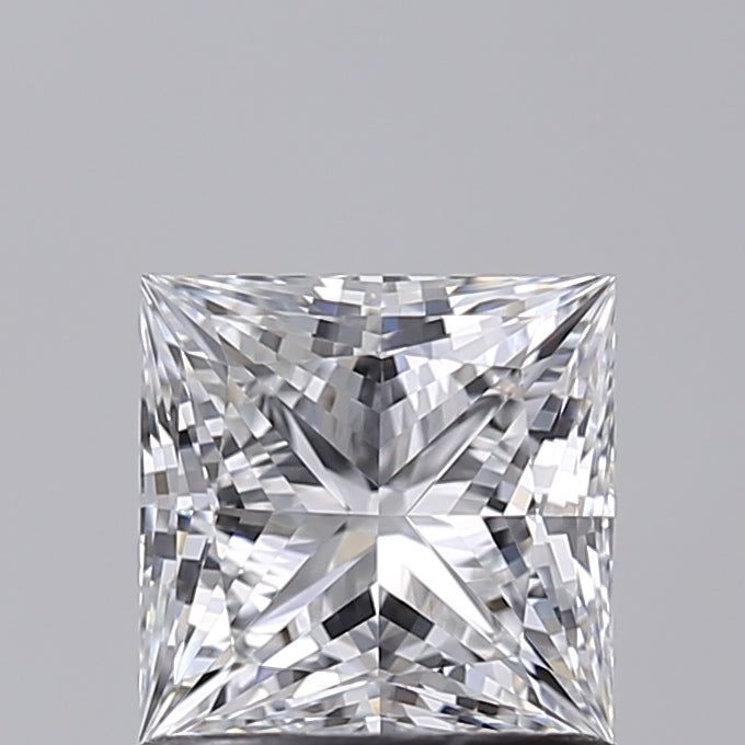 1.01 Carat Princess Shaped, Ideal Cut, D Color, VVS2 Clarity, IGI Certified Lab Grown Diamond