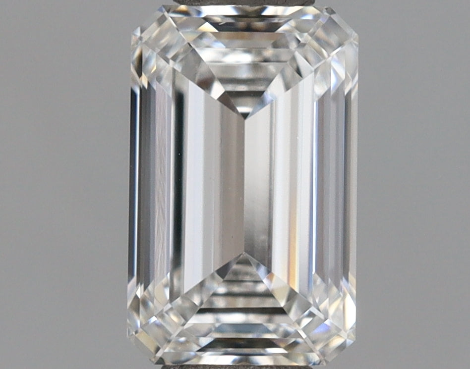 1.02 Carat Emerald Shaped, Ideal Cut, E Color, IF Clarity, IGI Certified Lab Grown Diamond