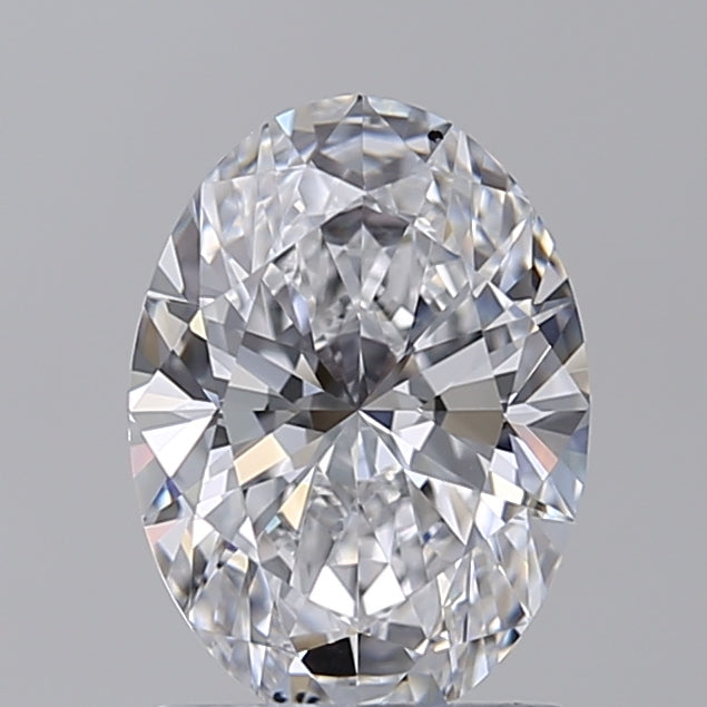 1.55 Carat Oval Shaped, Ideal Cut, D Color, VVS2 Clarity, GIA Certified Lab Grown Diamond