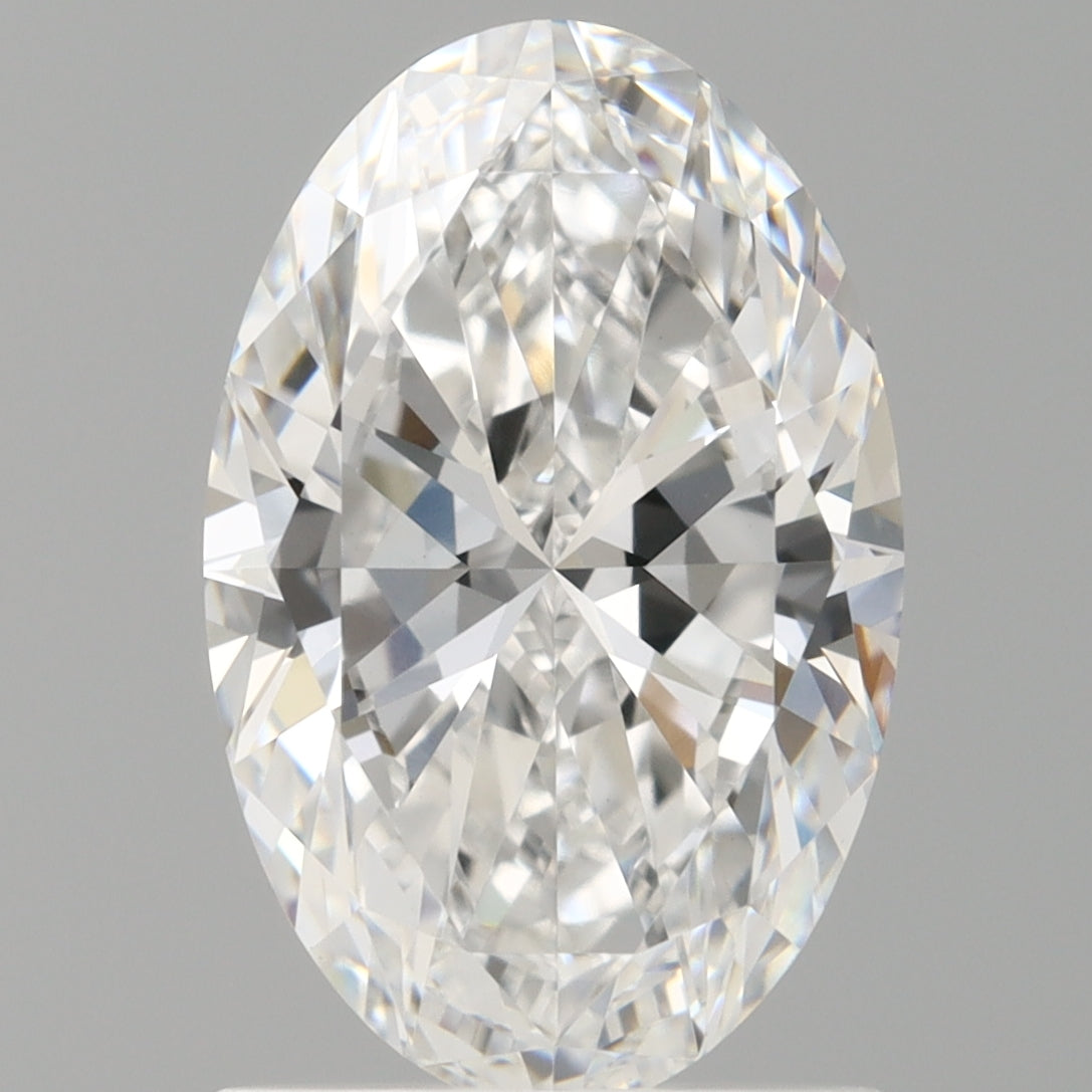 1.50 Carat Oval Shaped, Ideal Cut, D Color, VVS2 Clarity, IGI Certified Lab Grown Diamond