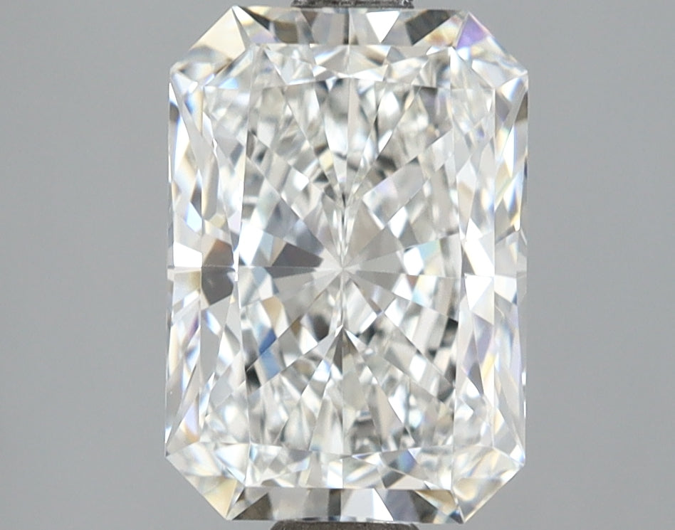 2.58 Carat Radiant Shaped, Ideal Cut, E Color, VVS2 Clarity, IGI Certified Lab Grown Diamond