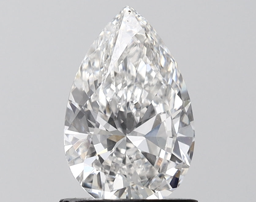 1.36 Carat Pear Shaped, Excellent Cut, E Color, VS1 Clarity, IGI Certified Lab Grown Diamond
