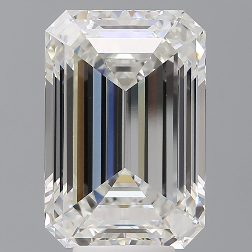8.09 Carat Emerald Shaped, Ideal Cut, F Color, VS1 Clarity, IGI Certified Lab Grown Diamond