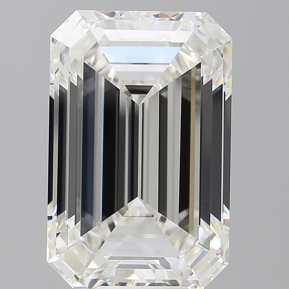 11.55 Carat Emerald Shaped, Ideal Cut, F Color, VVS2 Clarity, IGI Certified Lab Grown Diamond