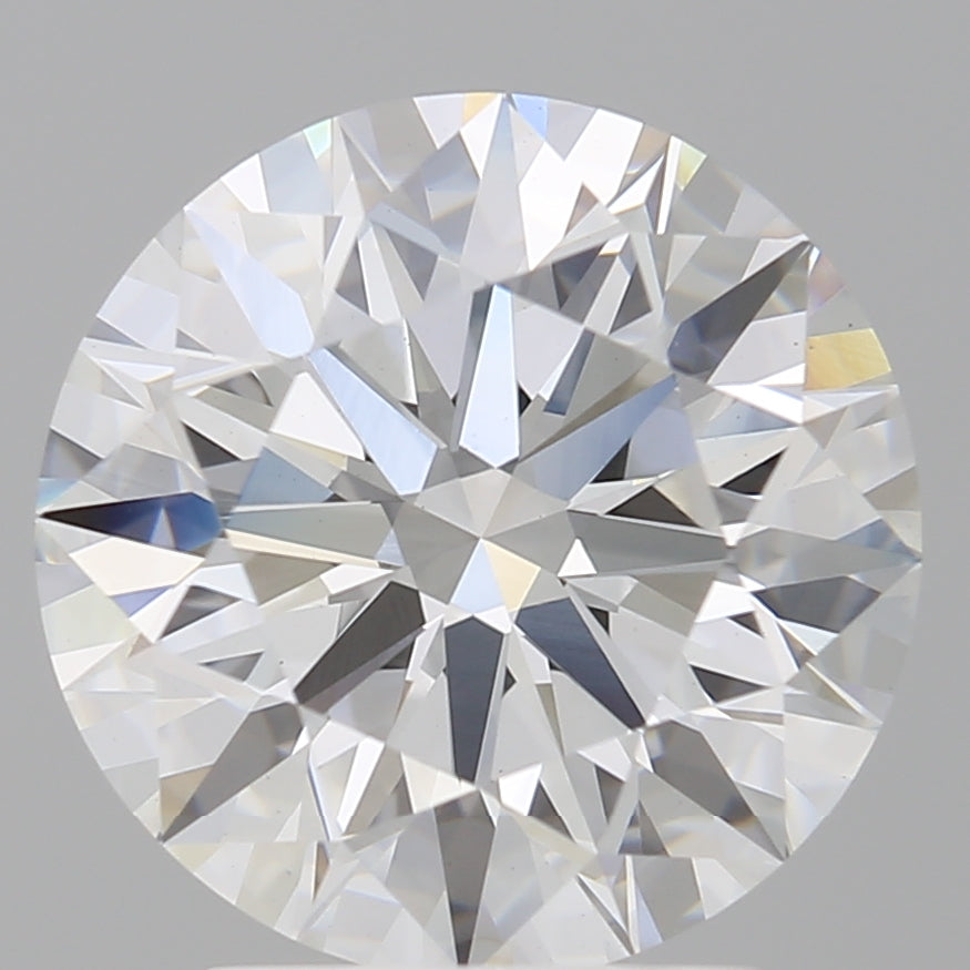 3.03 Carat Round Shaped, Ideal Cut, E Color, VVS2 Clarity, IGI Certified Lab Grown Diamond