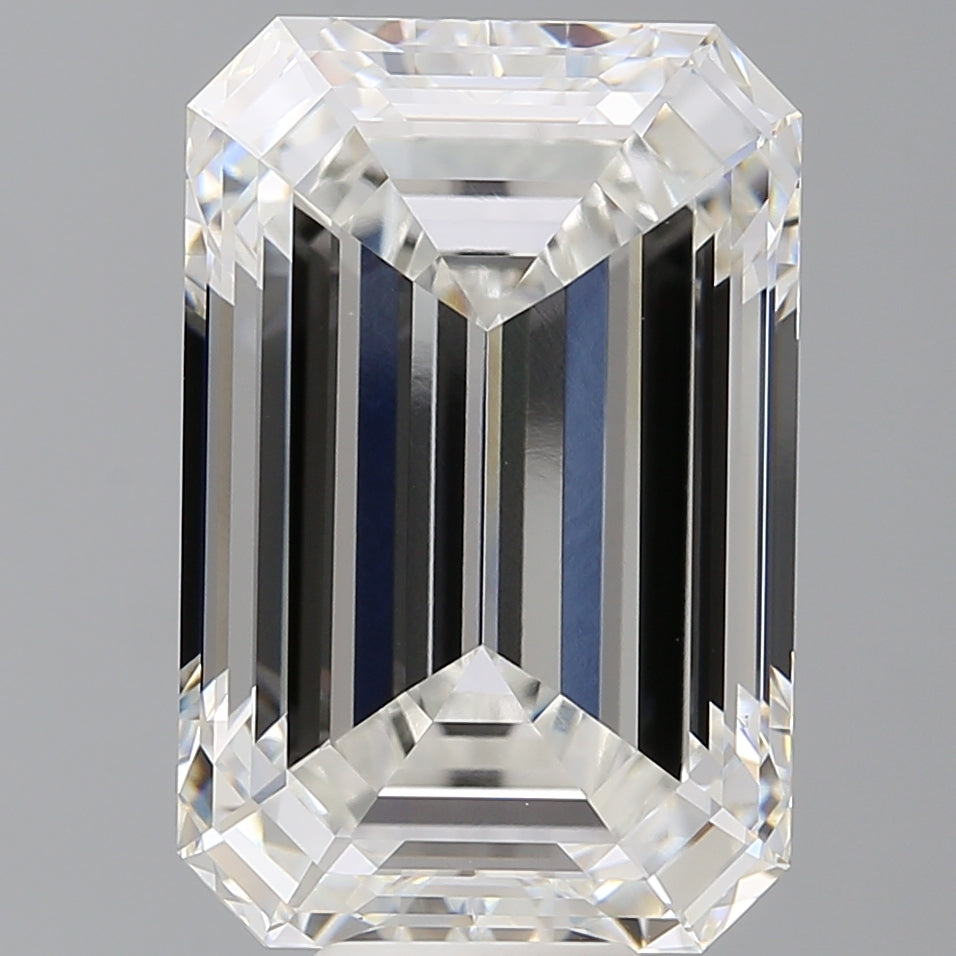 12.60 Carat Emerald Shaped, Ideal Cut, F Color, VVS2 Clarity, IGI Certified Lab Grown Diamond