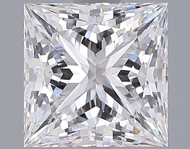 2.05 Carat Princess Shaped, Ideal Cut, D Color, VVS2 Clarity, IGI Certified Lab Grown Diamond
