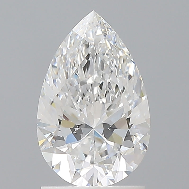 1.58 Carat Pear Shaped, Ideal Cut, E Color, VVS2 Clarity, IGI Certified Lab Grown Diamond