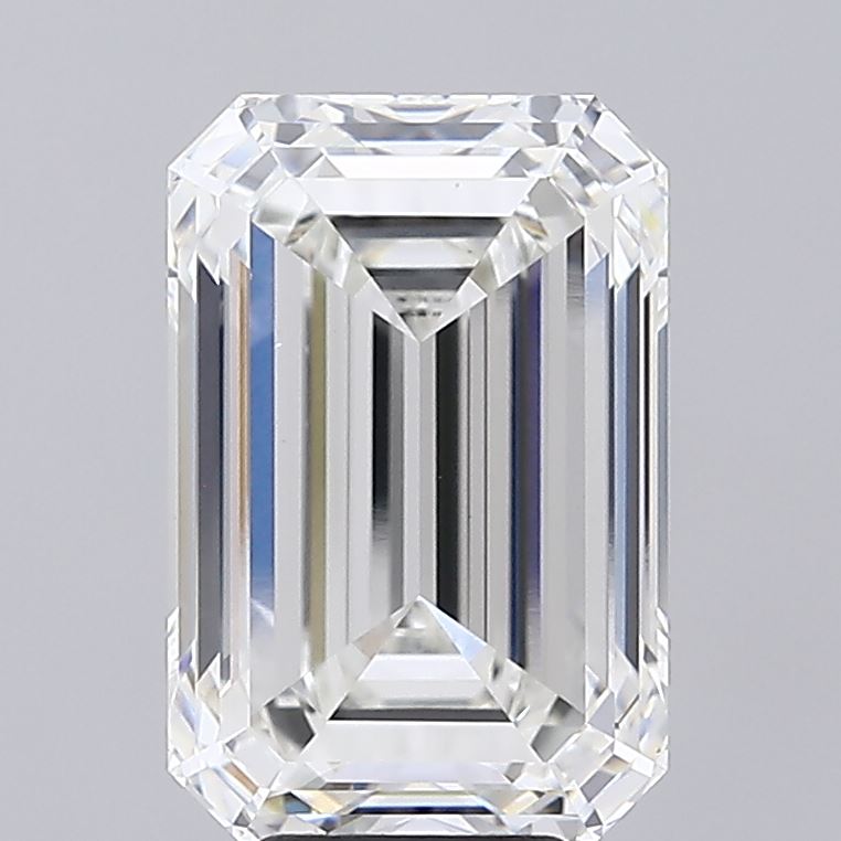 8.06 Carat Emerald Shaped, Ideal Cut, G Color, VS1 Clarity, IGI Certified Lab Grown Diamond