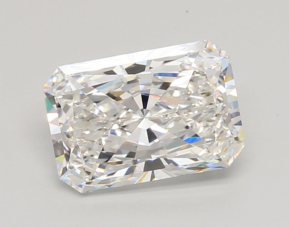 3.05 Carat Radiant Shaped, Ideal Cut, E Color, VVS2 Clarity, IGI Certified Lab Grown Diamond