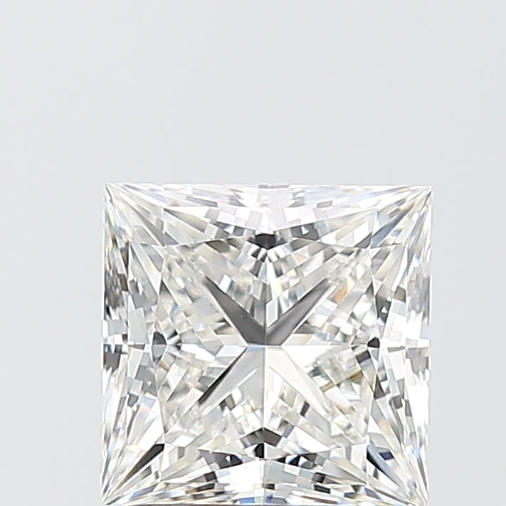 2.10 Carat Princess Shaped, Ideal Cut, F Color, VVS2 Clarity, IGI Certified Lab Grown Diamond