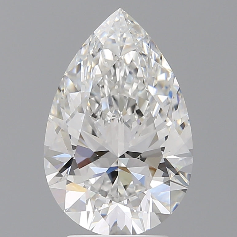 3.54 Carat Pear Shaped, Ideal Cut, E Color, VVS2 Clarity, IGI Certified Lab Grown Diamond
