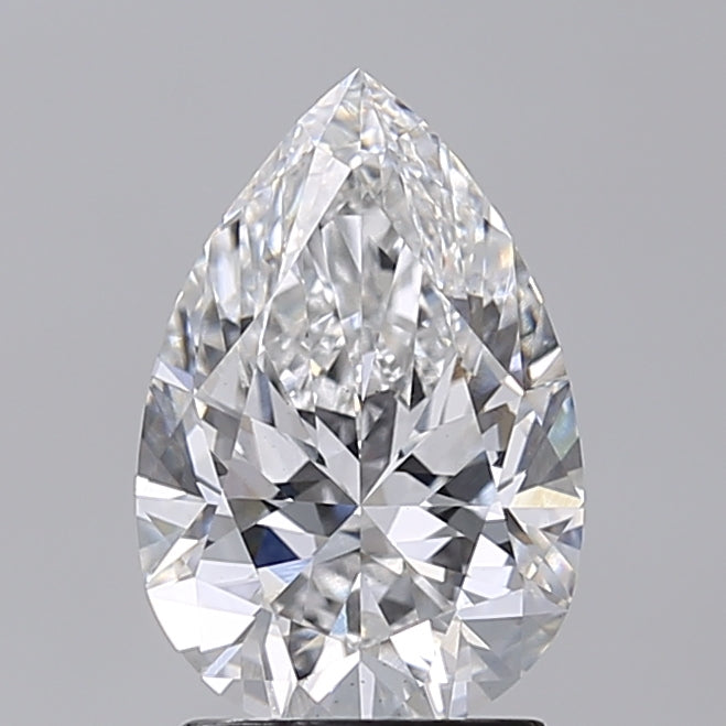 2.02 Carat Pear Shaped, Excellent Cut, E Color, VS1 Clarity, IGI Certified Lab Grown Diamond