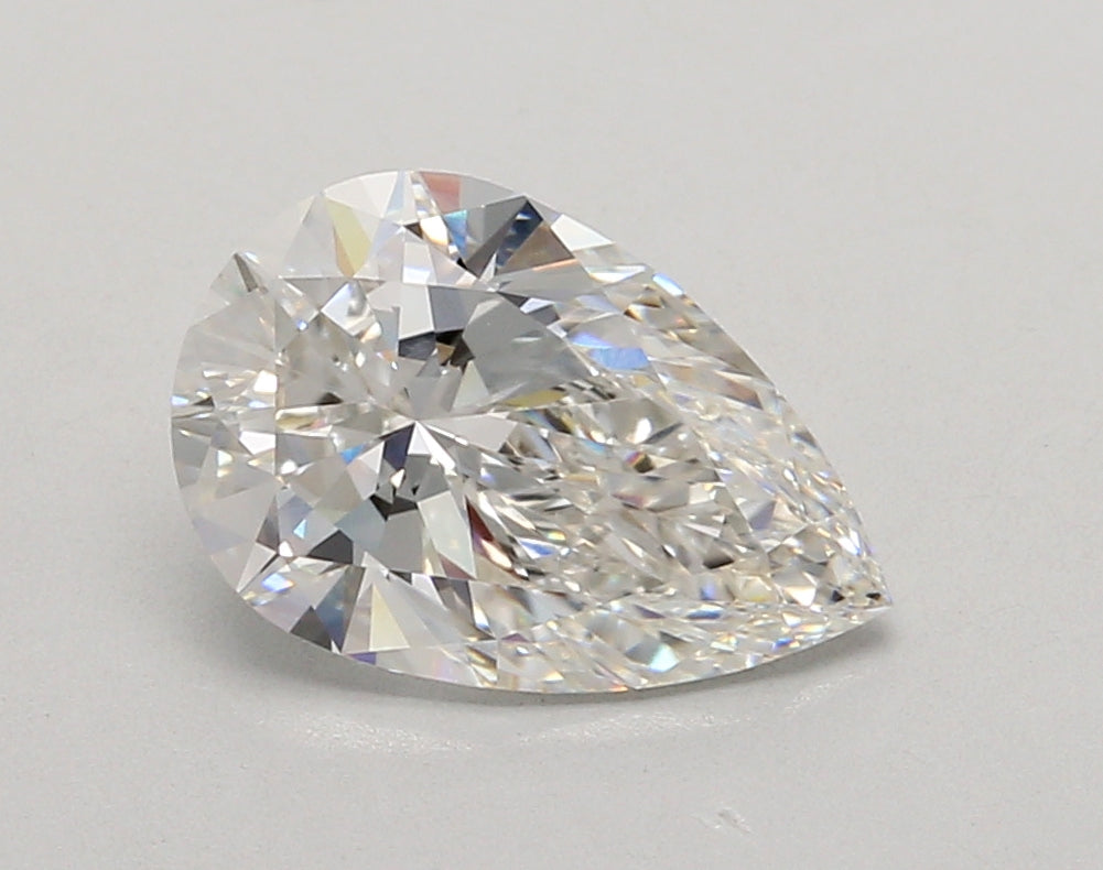 2.28 Carat Pear Shaped, Ideal Cut, F Color, VVS2 Clarity, IGI Certified Lab Grown Diamond