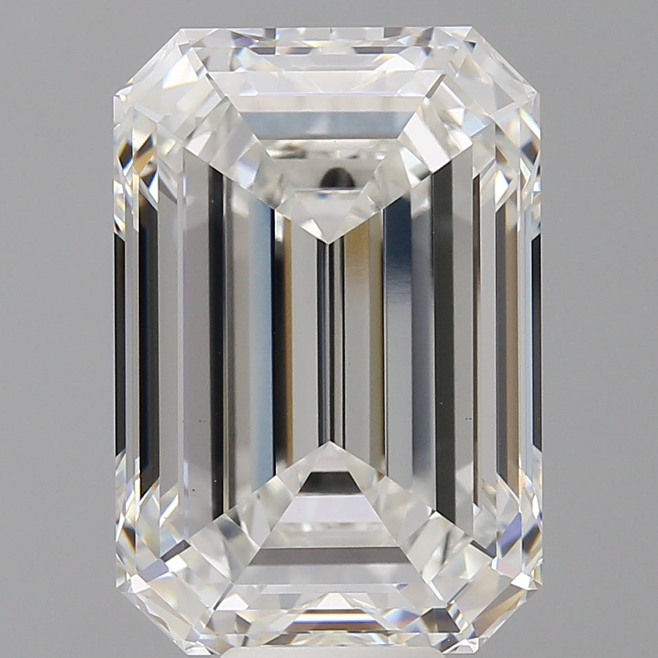 12.50 Carat Emerald Shaped, Ideal Cut, F Color, VS1 Clarity, IGI Certified Lab Grown Diamond