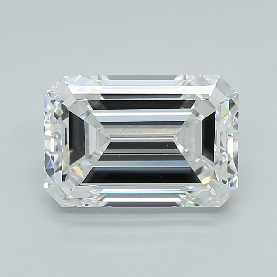 3.04 Carat Emerald Shaped, Excellent Cut, D Color, VVS2 Clarity, IGI Certified Lab Grown Diamond